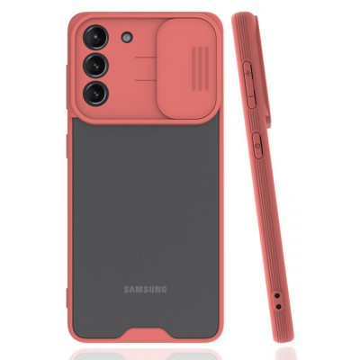 Samsung Galaxy S21 Plus Kılıf Platin Kamera Koruma Silikon - Pembe