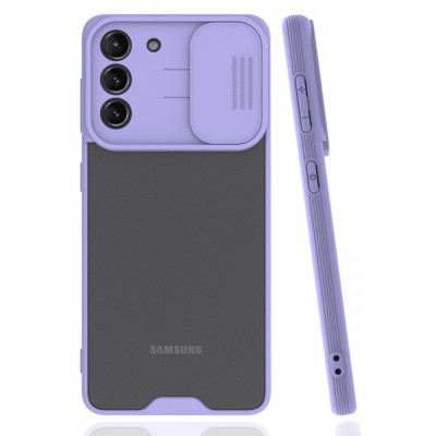 Samsung Galaxy S21 Plus Kılıf Platin Kamera Koruma Silikon - Lila