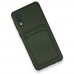 Samsung Galaxy A02 Kılıf Kelvin Kartvizitli Silikon - Koyu Yeşil