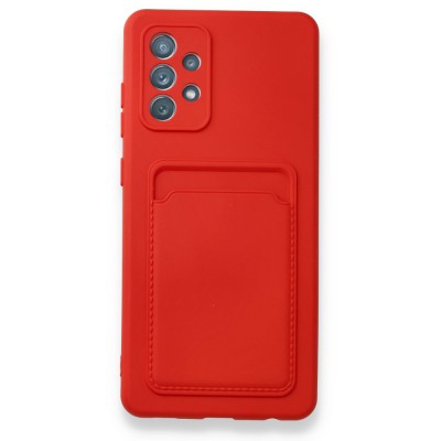 Samsung Galaxy A32 Kılıf Kelvin Kartvizitli Silikon - Kırmızı