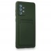 Samsung Galaxy A32 Kılıf Kelvin Kartvizitli Silikon - Koyu Yeşil