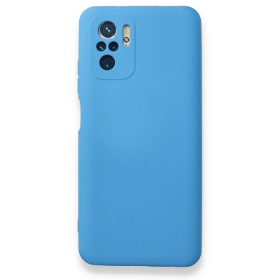 Xiaomi Redmi Note 10 Kılıf Nano içi Kadife  Silikon - Mavi