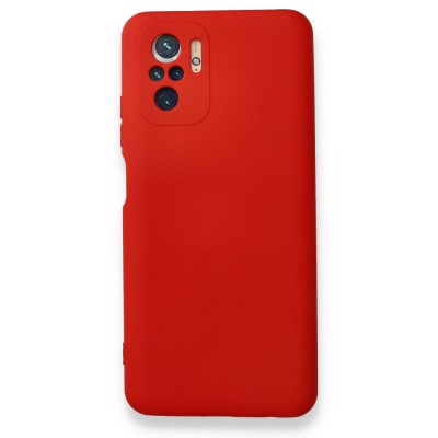 Xiaomi Redmi Note 10s Kılıf Nano içi Kadife  Silikon - Kırmızı