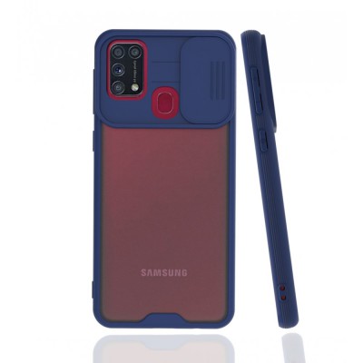 Samsung Galaxy M31 Kılıf Platin Kamera Koruma Silikon - Lacivert