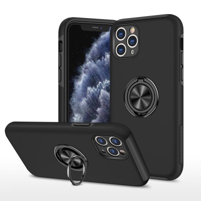 iphone 11 Pro Max Kılıf Elit Yüzüklü Kapak - Siyah