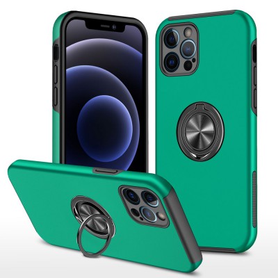 iphone 12 Pro Kılıf Elit Yüzüklü Kapak - Yeşil