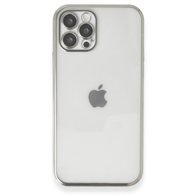 iphone 12 Pro Kılıf Razer Lensli Silikon - Gümüş