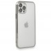 iphone 12 Pro Kılıf Razer Lensli Silikon - Gümüş