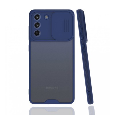 Samsung Galaxy S21 Fe Kılıf Platin Kamera Koruma Silikon - Lacivert