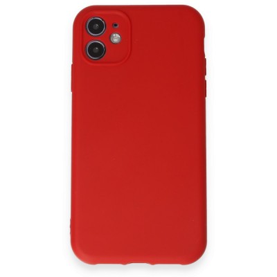 iphone 11 Kılıf First Silikon - Kırmızı