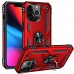 iphone 13 Pro Max Kılıf Sofya Yüzüklü Silikon Kapak - Kırmızı