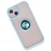 iphone 13 Kılıf Montreal Yüzüklü Silikon Kapak - Buz Mavi