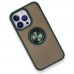 iphone 13 Pro Kılıf Montreal Yüzüklü Silikon Kapak - Yeşil