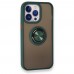 iphone 13 Pro Kılıf Montreal Yüzüklü Silikon Kapak - Yeşil