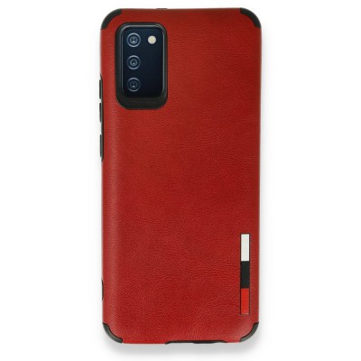 Samsung Galaxy A03s Kılıf Loop Deri Silikon - Kırmızı