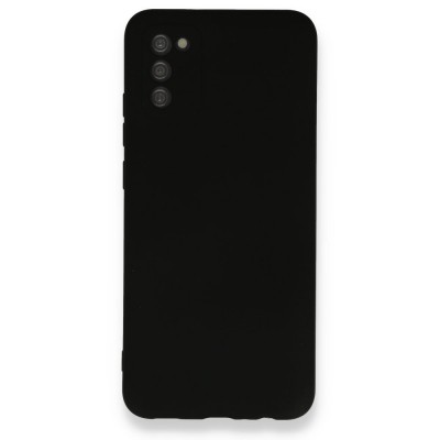 Samsung Galaxy A03s Kılıf Nano içi Kadife  Silikon - Siyah