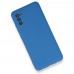 Samsung Galaxy A03s Kılıf Nano içi Kadife  Silikon - Mavi
