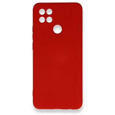 Oppo A15s Kılıf Nano içi Kadife  Silikon - Kırmızı