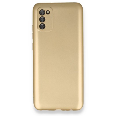 Samsung Galaxy A02s Kılıf First Silikon - Gold