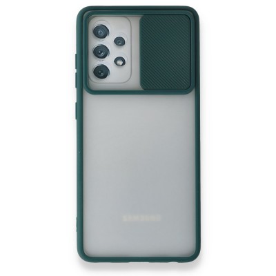 Samsung Galaxy A52s Kılıf Palm Buzlu Kamera Sürgülü Silikon - Yeşil