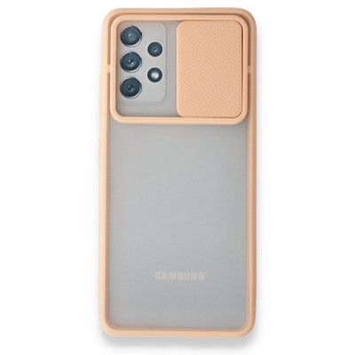 Samsung Galaxy A52s Kılıf Palm Buzlu Kamera Sürgülü Silikon - Pembe