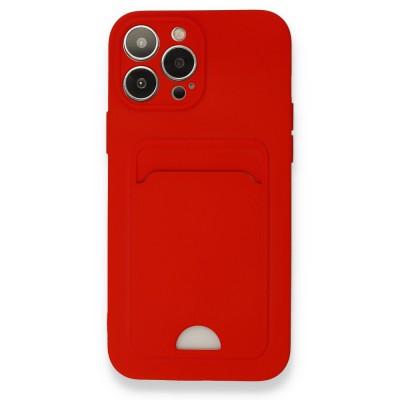 iphone 13 Pro Max Kılıf Kelvin Kartvizitli Silikon - Kırmızı