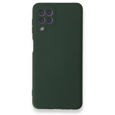 Samsung Galaxy A22 Kılıf Nano içi Kadife  Silikon - Koyu Yeşil