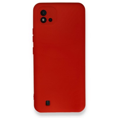 Realme C11 2021 Kılıf Nano içi Kadife  Silikon - Kırmızı