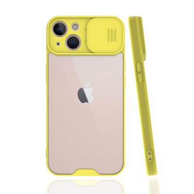 iphone 13 Kılıf Platin Kamera Koruma Silikon - Sarı