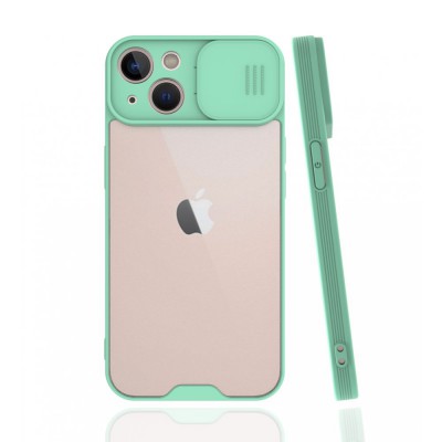 iphone 13 Mini Kılıf Platin Kamera Koruma Silikon - Açık Yeşil