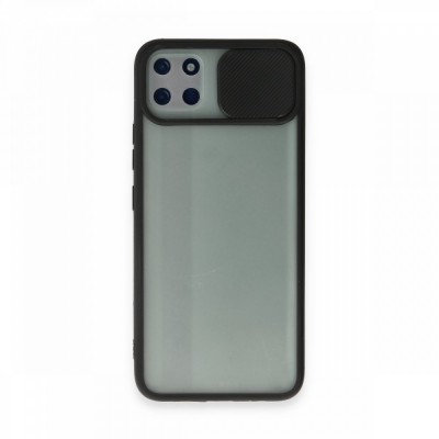 Realme C11 Kılıf Palm Buzlu Kamera Sürgülü Silikon - Siyah