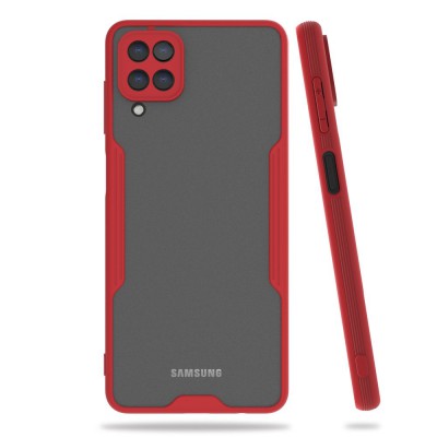 Samsung Galaxy A22 Kılıf Platin Silikon - Kırmızı