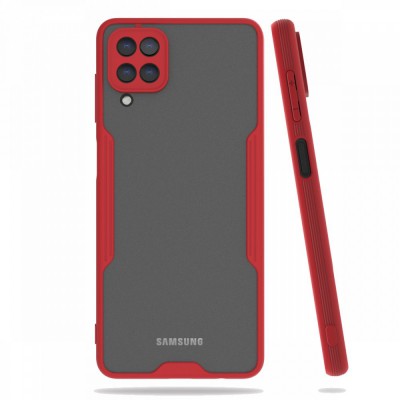 Samsung Galaxy M22 Kılıf Platin Silikon - Kırmızı