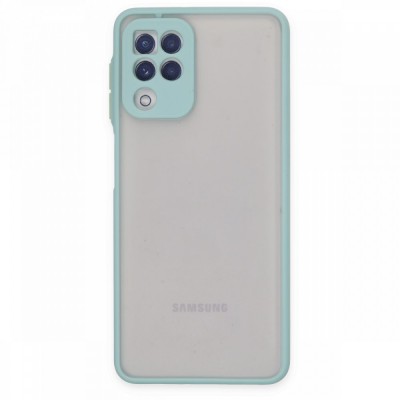 Samsung Galaxy A22 Kılıf Montreal Silikon Kapak - Turkuaz