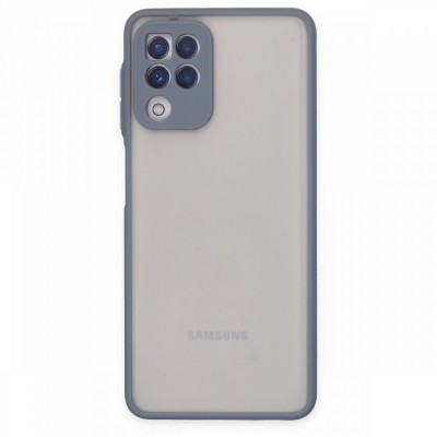 Samsung Galaxy A22 Kılıf Montreal Silikon Kapak - Gri
