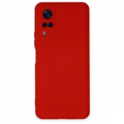 Vivo Y51a Kılıf Nano içi Kadife  Silikon - Kırmızı