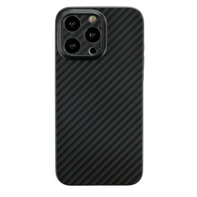 iphone 13 Pro Max Kılıf Karbon Pp Silikon - Siyah