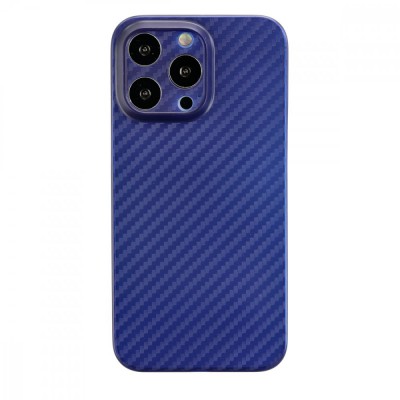 iphone 13 Pro Max Kılıf Karbon Pp Silikon - Mavi
