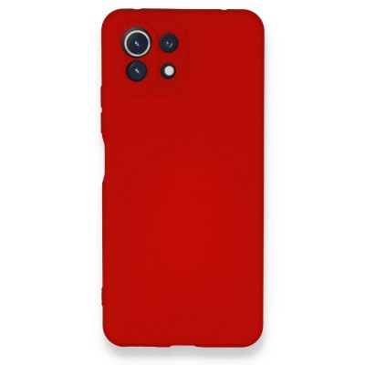 Xiaomi Mi 11 Lite Kılıf Nano içi Kadife  Silikon - Kırmızı