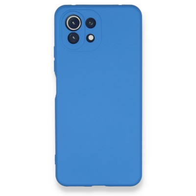 Xiaomi Mi 11 Lite Kılıf Nano içi Kadife  Silikon - Mavi