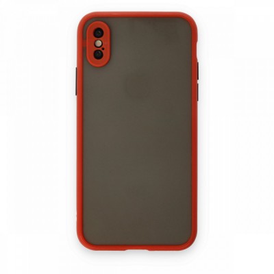 iphone Xs Kılıf Montreal Silikon Kapak - Kırmızı