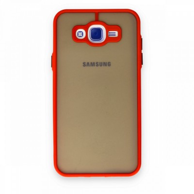 Samsung Galaxy J7 Kılıf Montreal Silikon Kapak - Kırmızı
