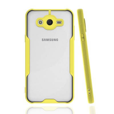Samsung Galaxy J7 Kılıf Platin Silikon - Sarı