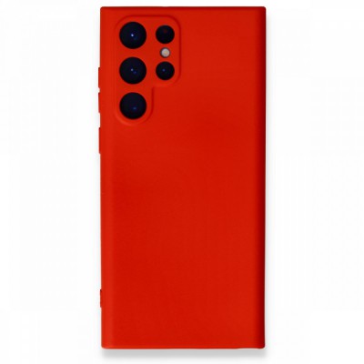 Samsung Galaxy S22 Ultra Kılıf Nano içi Kadife  Silikon - Kırmızı
