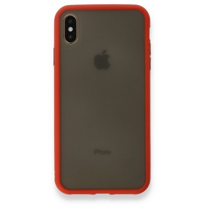 iphone Xs Max Kılıf Montreal Silikon Kapak - Kırmızı
