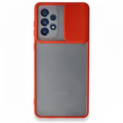 Samsung Galaxy A33 5g Kılıf Palm Buzlu Kamera Sürgülü Silikon - Kırmızı