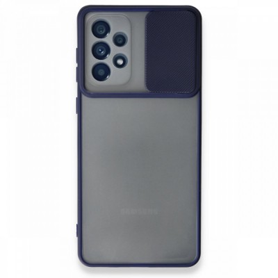 Samsung Galaxy A33 5g Kılıf Palm Buzlu Kamera Sürgülü Silikon - Lacivert