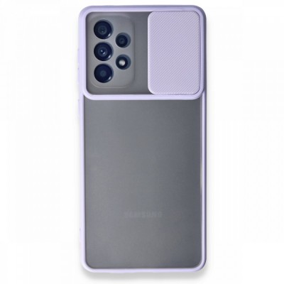 Samsung Galaxy A33 5g Kılıf Palm Buzlu Kamera Sürgülü Silikon - Lila