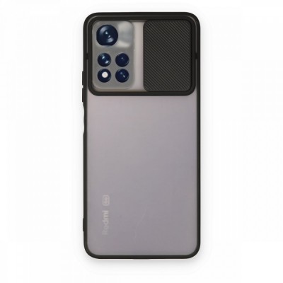 Xiaomi Poco M4 Pro 5g Kılıf Palm Buzlu Kamera Sürgülü Silikon - Siyah