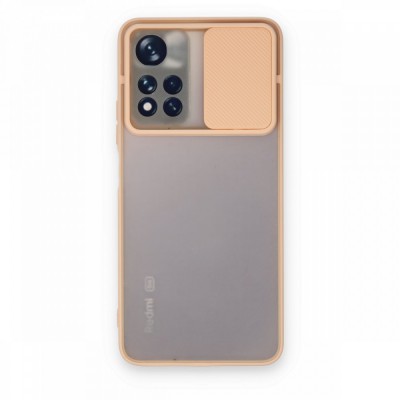 Xiaomi Poco M4 Pro 5g Kılıf Palm Buzlu Kamera Sürgülü Silikon - Pembe